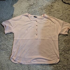 Women's Pink Button-Up Top